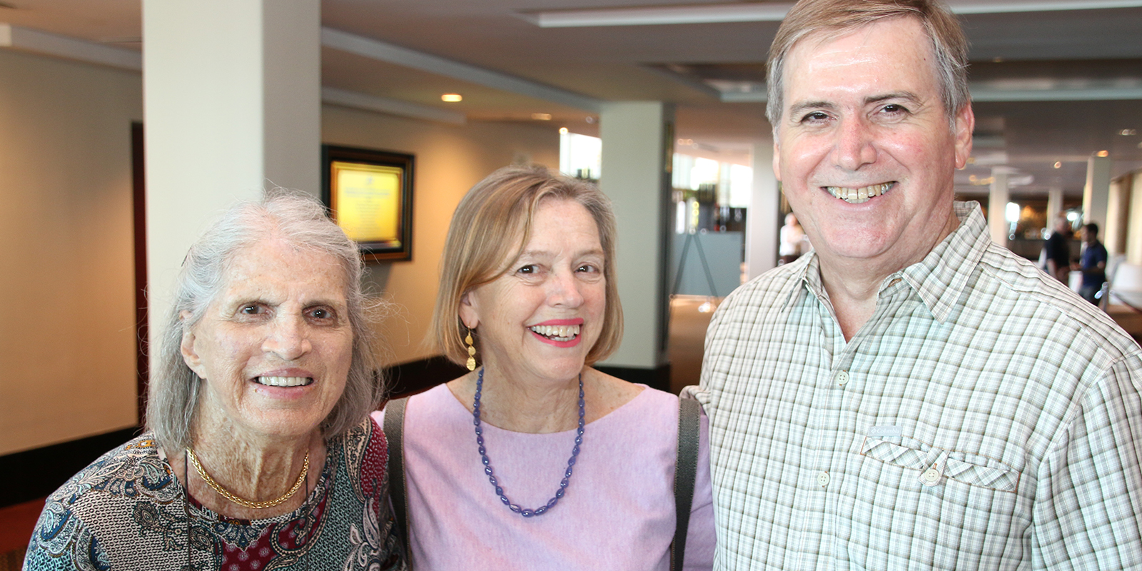 (left to right): Anne Von Rosenstiel with her children, Dr. Kathleen Davis and Michael Kingsford