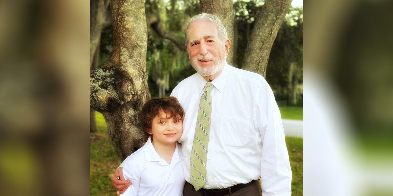 Justine Tieder with his grandfather