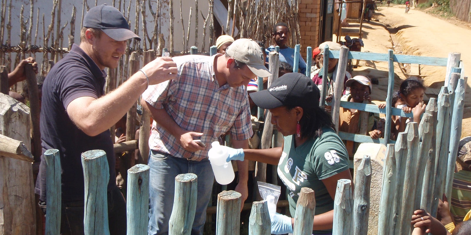 USF researchers sample well water in Madagascar